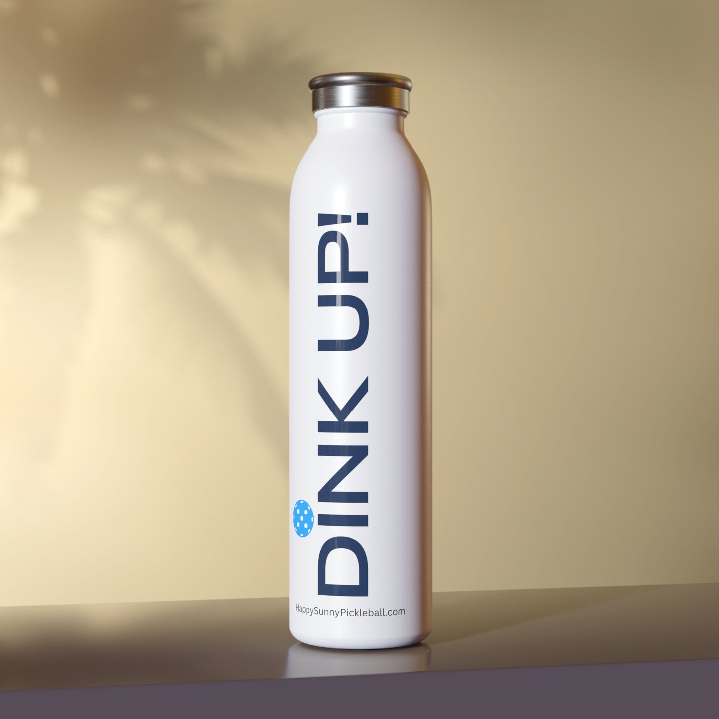 Slim 20oz Water Bottle (navy text)