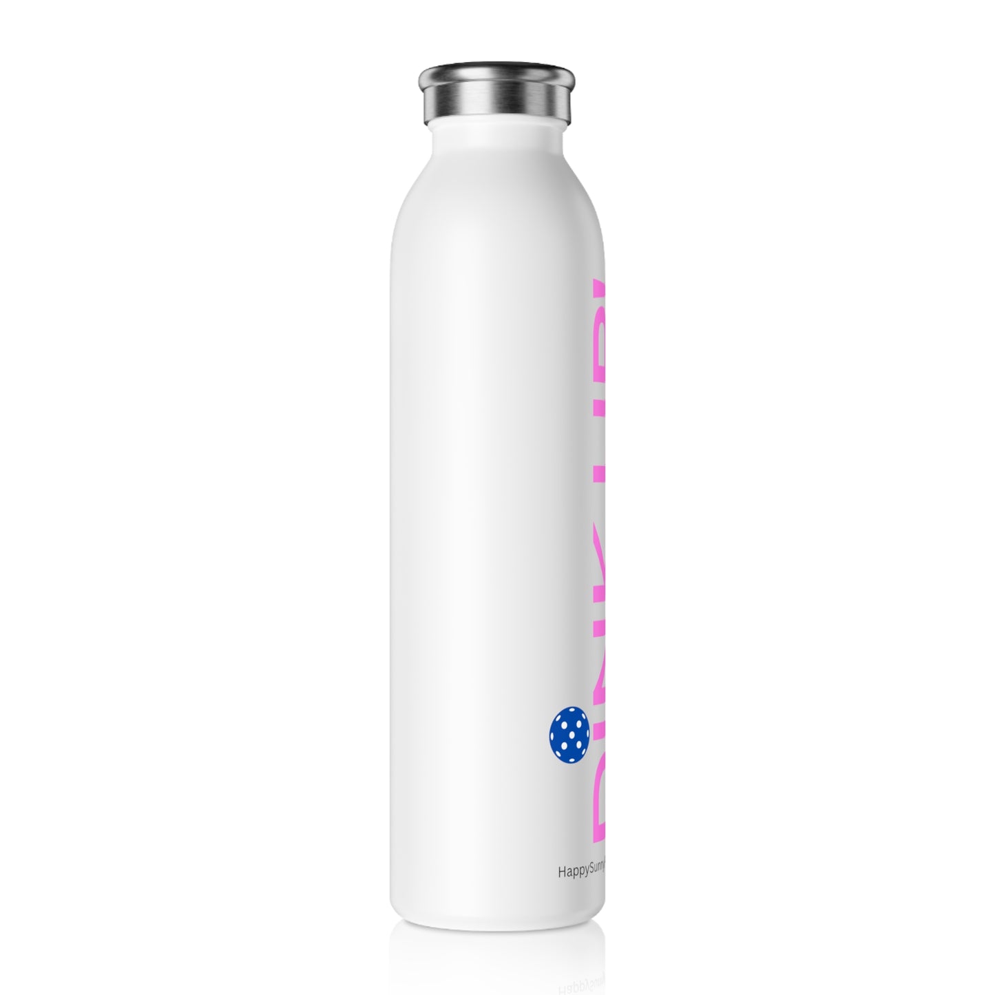 Slim 20oz Water Bottle (pink text)