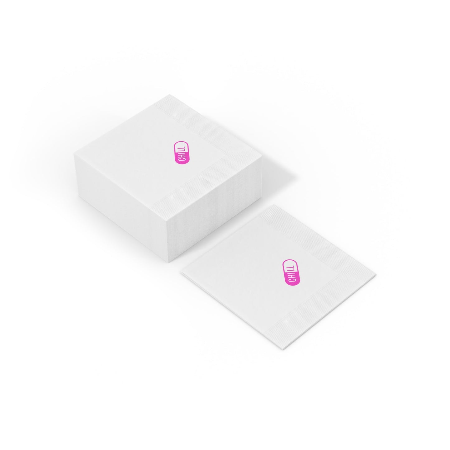 "Take a Chill Pill" Napkin (pink)