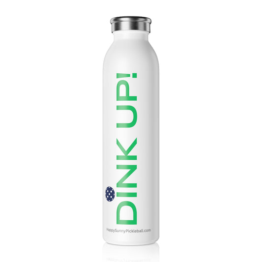 Slim 20oz Water Bottle (green text)