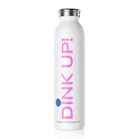 Slim 20oz Water Bottle (pink text)