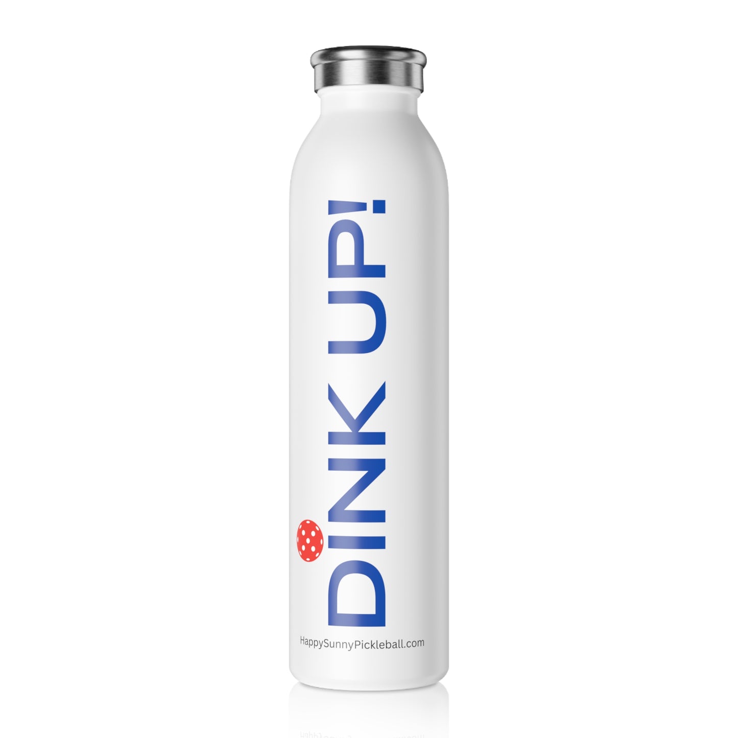 Slim 20oz Water Bottle (blue text)