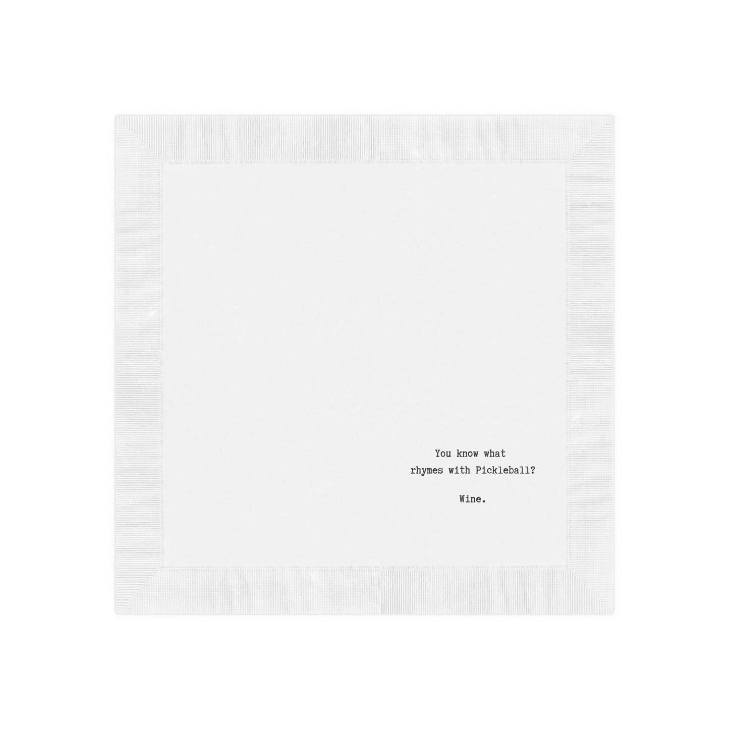 Pickleball Napkins (for Wine Lovers)